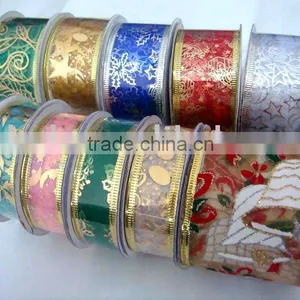 Christmas Ribbon, Christmas Decoration,Christmas Gift Decoration,Christmas Satin Ribbon thumbnail-1