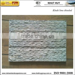Wall Cladding Stone - Wall Cladding - Khaki Line Chiseled thumbnail-1