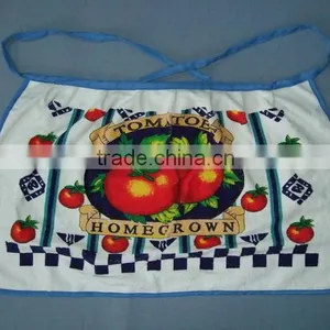 Light Blue Terry Cotton Pigment Printing Waist Apron thumbnail-2