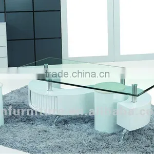 Elegan Tempered Glass Coffee Table AM-E011 thumbnail-1