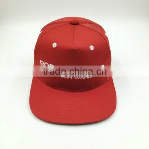 High Quality Popular Embroidery Flat Brim Trucker Cap thumbnail-3