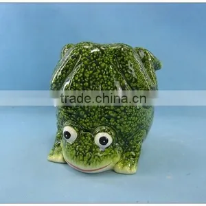 Ceramic Frog Garden Pot, Pottery Garden Flower Pot thumbnail-1