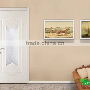 Hot Sell Latest Design Wooden Door Design White Color Modern House Bedroom Simple Plain Wood Interior Doors Internal thumbnail-1