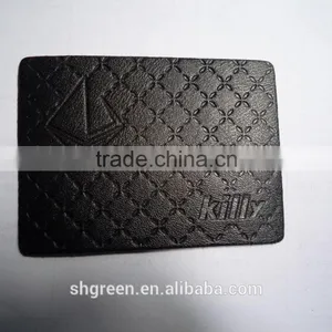 Factory Website Lettering Debossed Hide/skin Garment Patch thumbnail-3