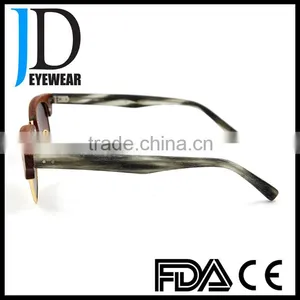 Hot Sell Custom Made OEM Fashion Half-Rim Wooden Sunglasses thumbnail-3