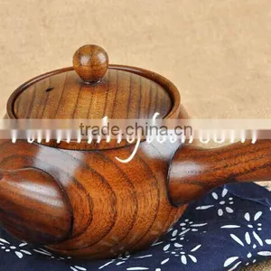 Unique Wooden Japanese Style Teapot thumbnail-1