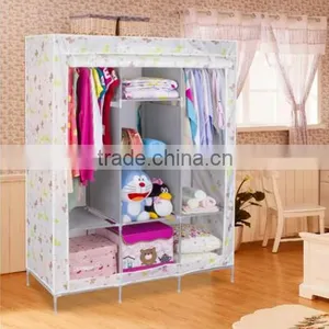 Bedroom Wardrobe Designs India Foldable Canvas Wardrobe With Cover (FH-CS0505 ) thumbnail-5