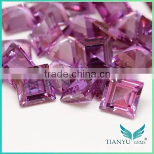 2015 HOT SALE Artificial Gem Wholesale Loose Gemstones 49# Round Shape Red Color Change Sapphire Gemstone thumbnail-4