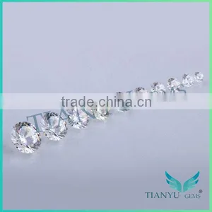 Superior Quality Excellent Cut Cubic Zirconia 6.5mm 2ct Diamond Simulant thumbnail-6