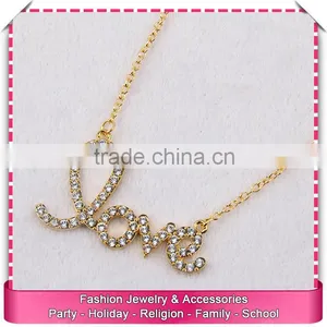Imitation Gold Plated Necklace Models, Love Letters Jewelry Fashion Necklaces thumbnail-2