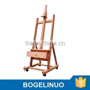 in Stock 62*66*180(270)cm Professional Wood Artist Easel With Four Wheels thumbnail-1