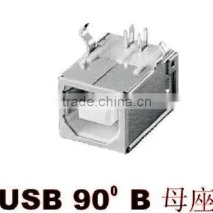 Usb B Type Female Socket,dip,90 Degree,4 Pin thumbnail-1