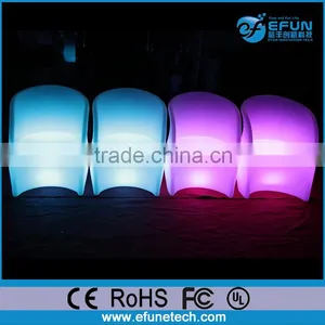White pe Material Rgb Color Changed Led Table ,led Bar Light up Plastic Chairs thumbnail-1