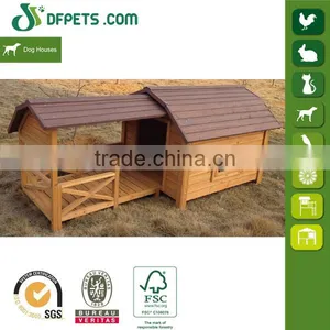 Hot Sale Wooden Dog Kennel Buildings With Porch thumbnail-1