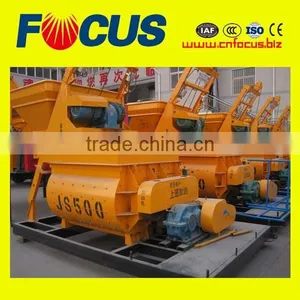 Compulsion Type 500L Electric Twin Horizontal Shaft Concrete Mixer Js500 thumbnail-1
