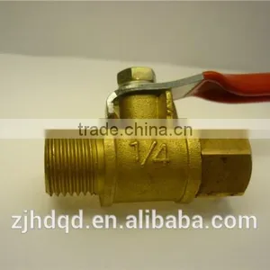 NPT Thread Lever Handle Male Forged Brass Ball Valve thumbnail-6