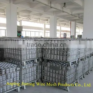 China Factory Sell Steel Folding Wire Mesh Container Directly thumbnail-1