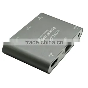 Hot Selling Best Quality VOXLINK Digital AV Adapter With HDMI And VGA+Audio Dual Display Converter Dark Gray thumbnail-3