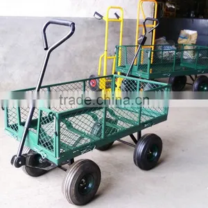 4 Wheel Foldable Metal Beach Wagon Cart thumbnail-1