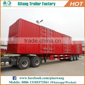 13 Meters Top-closed Type Cargo Semi Trailer Van Type Enclosed Box Trailers for Sale thumbnail-1