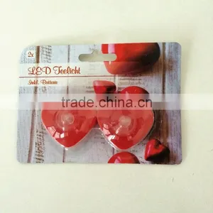 Valentine Led Tealight Heart Shaped Flicking Tealight Candle Valentine Decoritive Led Candle Light thumbnail-1