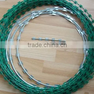 PVC Coated & Galvanized Razor Blade Barb Concertina Wire thumbnail-1