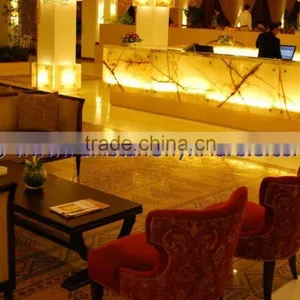 EUROPEAN STYLE BACKLIT ONYX COUNTERTOPS FOR BAR RECEPTIONS thumbnail-1