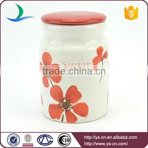 Manufacturer Ceramic Storage Containers With Red Ceramic Lid thumbnail-4