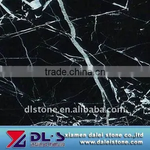 Black Nero Marquina Polished Marble Slab 2cm thumbnail-1