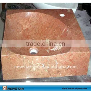 Red Marble Washing Bowl thumbnail-1