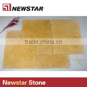 French Pattern Marble Bright Golden Jerusalem Limestone Tiles Floor thumbnail-1
