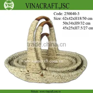 Corn Leaf Storage Basket Collection - Basket Set of 2 thumbnail-5