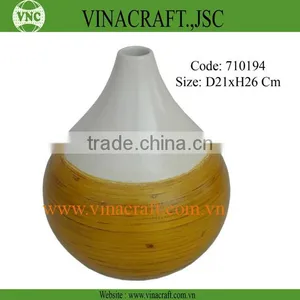 Vietnam Modern Bamboo Lacquer Vase thumbnail-1