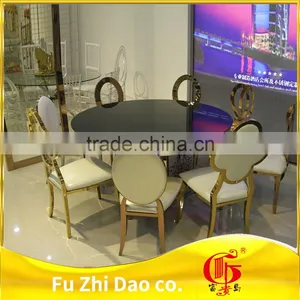 Fashion Stainless Steel O Back Dining Chair With PU Leather thumbnail-6
