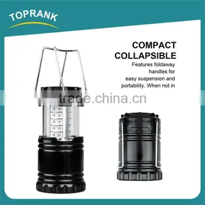 Ultra Bright Portable Outdoor 30LED Camping Lantern Black Collapsible Led Camping Light thumbnail-1