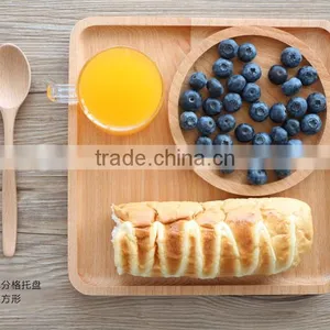 Logo Customized Solid Beech Square Wooden Serving Tray thumbnail-3