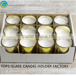 Red Glass Votive Holders Small Rose Gold Votive thumbnail-2