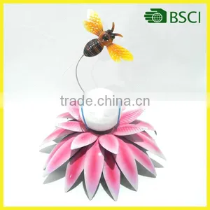 YS15093 Artificial Flowers Making for Home Decoration Metal Craft With a Solar Light thumbnail-1