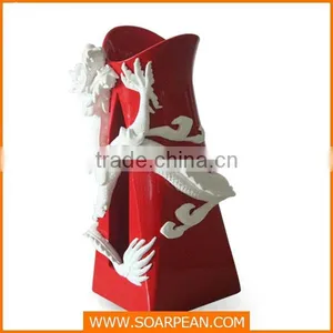 Office Decorative Fiberglass Chinese Rragon Flower Pot thumbnail-4