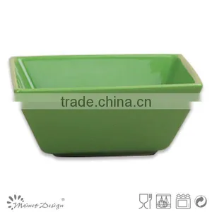 5.5" Solid Yellow Color Square Bowl in Solid Color thumbnail-2