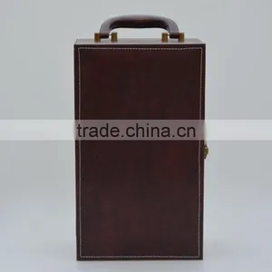 Hot Sale Bottle Shape Leather Wholesale Wine Gift Box thumbnail-4