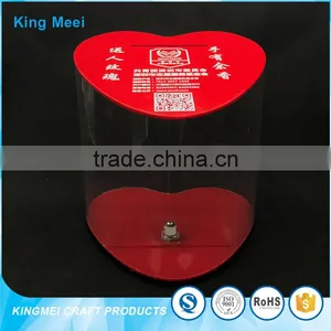 Red Color Custom Wholesale Acrylic Money Donation Box thumbnail-5