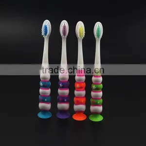 Personalized Toothbrush for Kids Round Handle With Sucker Bottom Teeth Care for Children thumbnail-4