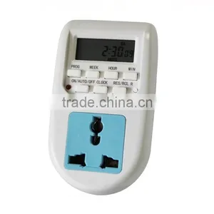 220-240V AC 50Hz 10A UK Plug Programable Timer Digital Switch 24h 7 Day Week Digital LCD Timer Display CE Electronic Socket thumbnail-1