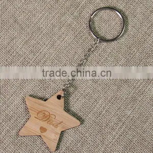 Custom Bamboo Wood Laser Engraved Keyring With Logo thumbnail-6