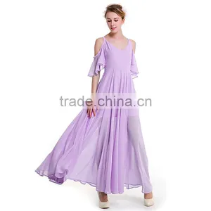 Maxnegio Full Sexy Cold Shoulder 2016 Long Maxi Casual Maxi Evening Dress thumbnail-5