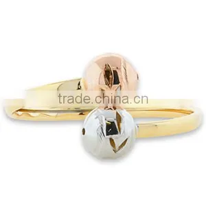 Three Tone Flexible Bangles, Gold Plated Bangle, Machine Cut Bangle, Fashionable Bangle, Jewelry Manufacturers thumbnail-2