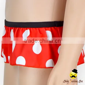Kids Cute Black And Red Polka Dots Little Girl Separable Little Girl Dress Type Diaper Swimwear thumbnail-1