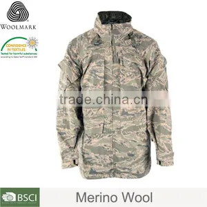 Merino Wool Camouflage Jackets Forest Camouflage Jacket Army Woodland Camouflage Jacket thumbnail-1