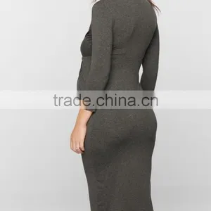 Office Maternity Clothing v Neck Dress thumbnail-3